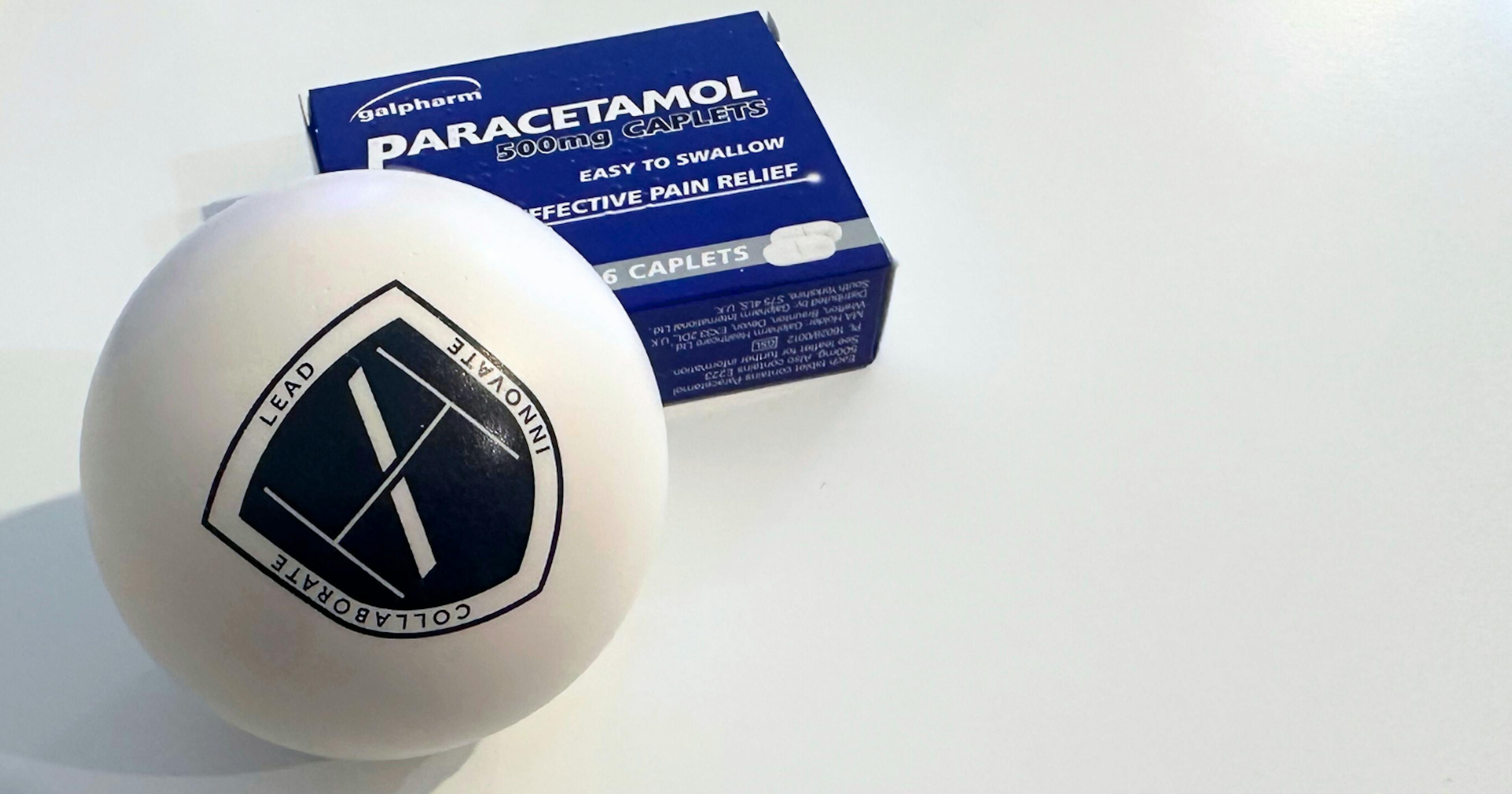 Harley Academy stress ball and pain relief 