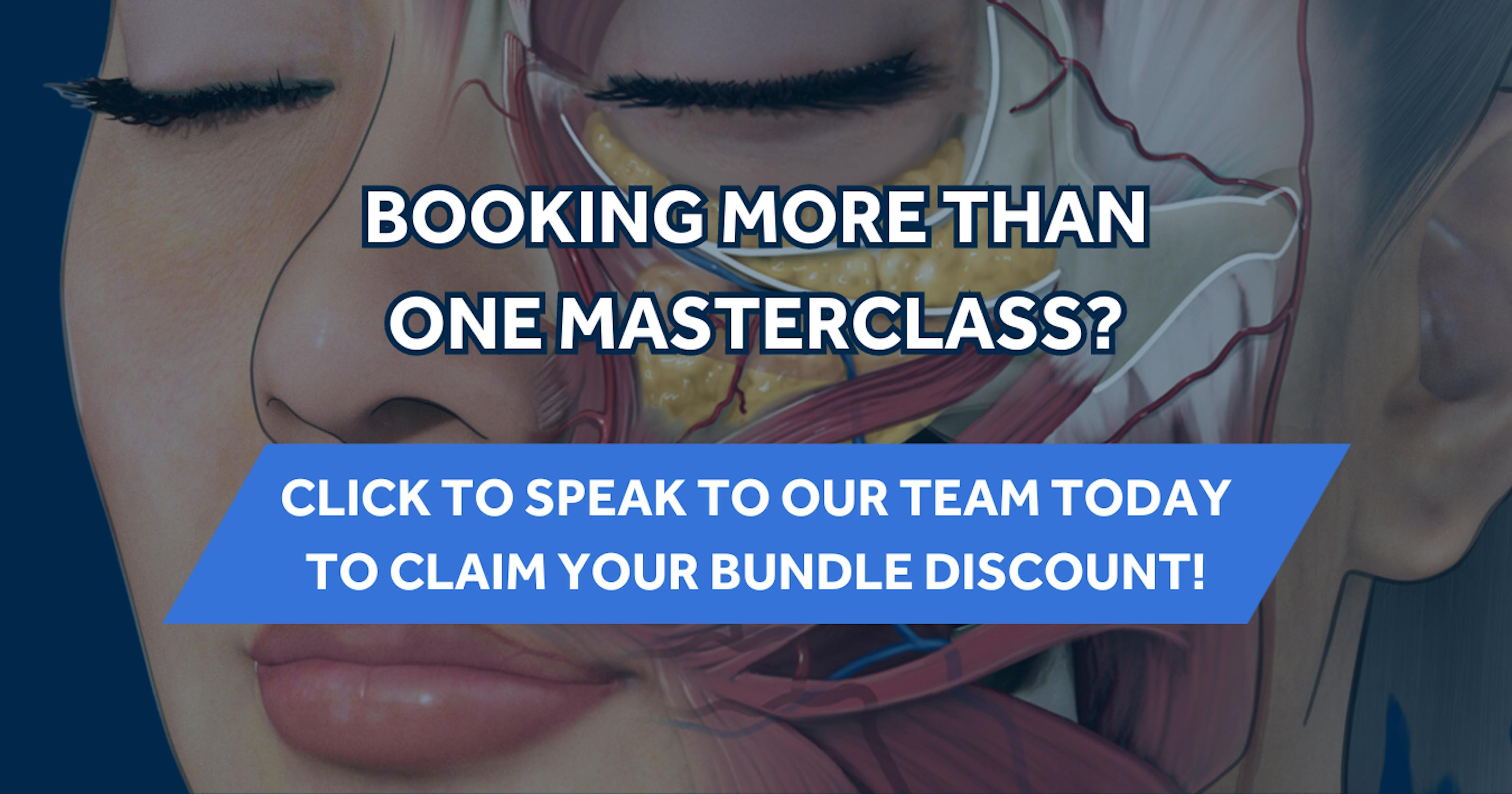 BANNER - Bundle discount on Cosmetic Injectables Masterclasses aesthetics training at Harley Academy