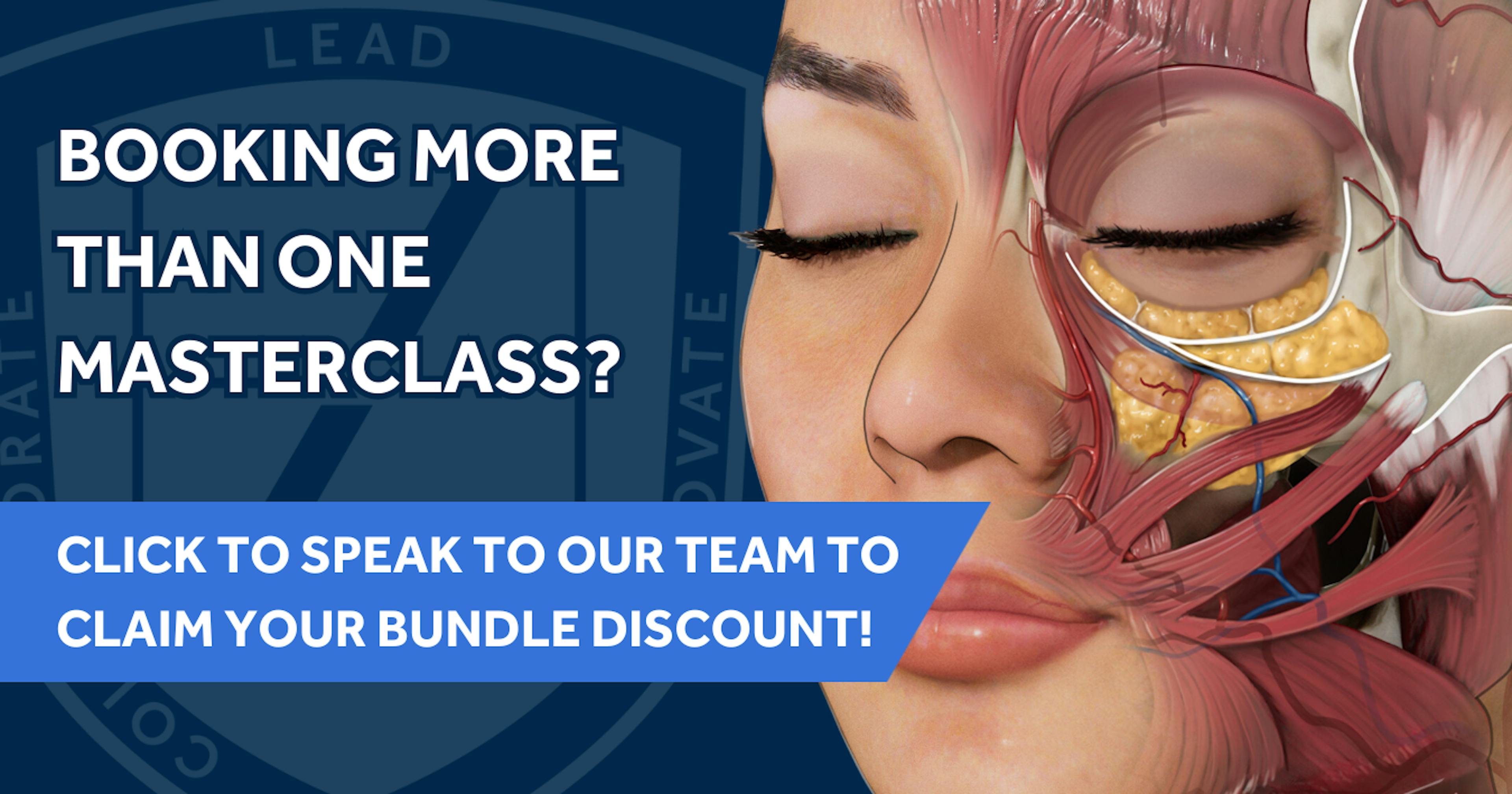 BANNER - Bundle discount on Cosmetic Injectables Masterclasses aesthetics training at Harley Academy