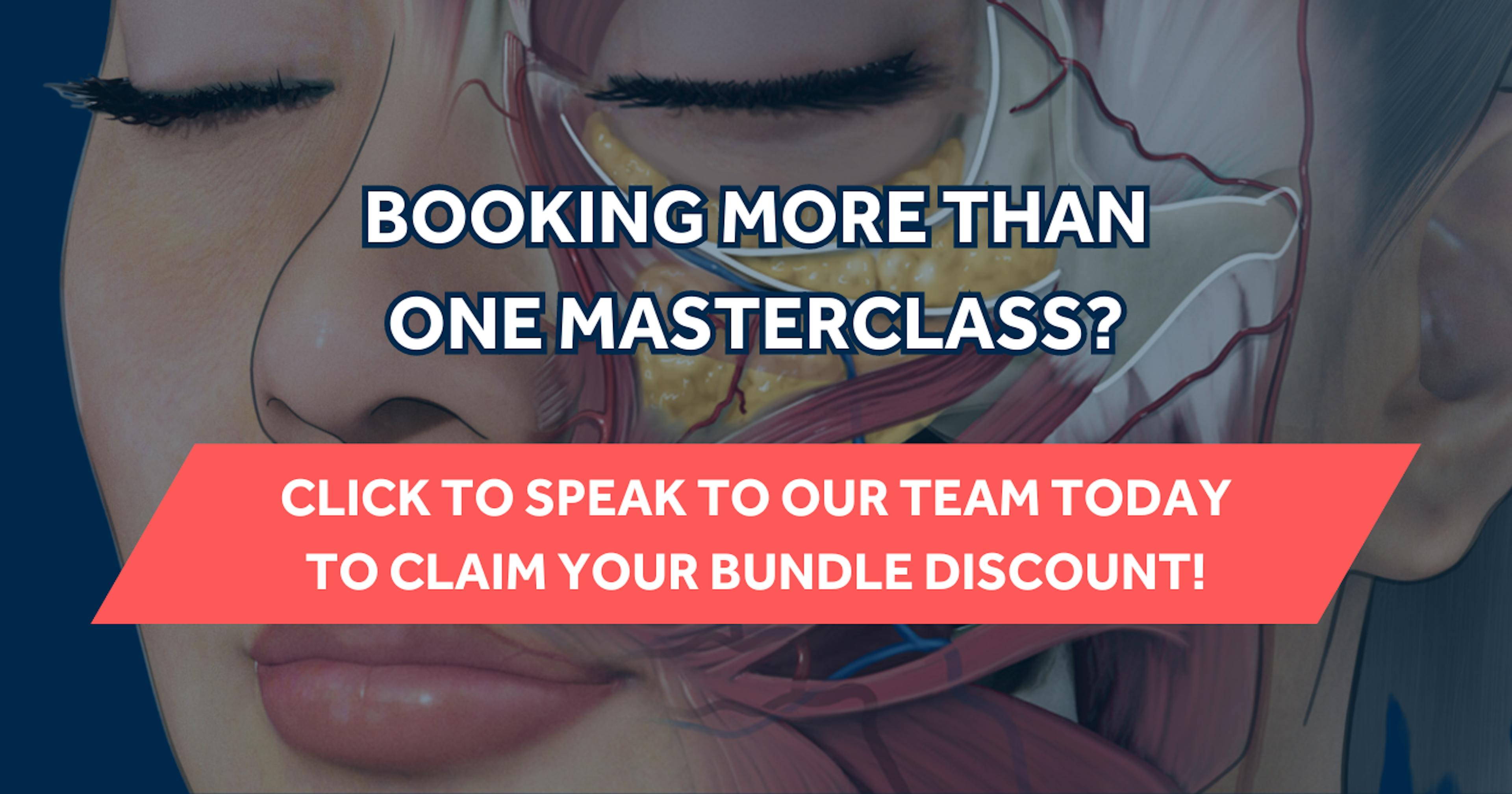 BANNER - Bundle discount on Cosmetic Injectables Masterclasses aesthetics training at Harley Academy