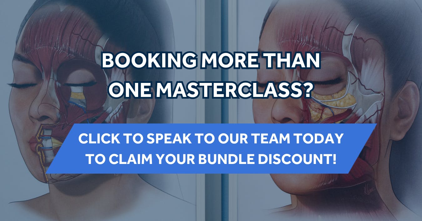 BANNER - Bundle discount on Cosmetic Injectables Masterclasses aesthetics training at Harley Academy