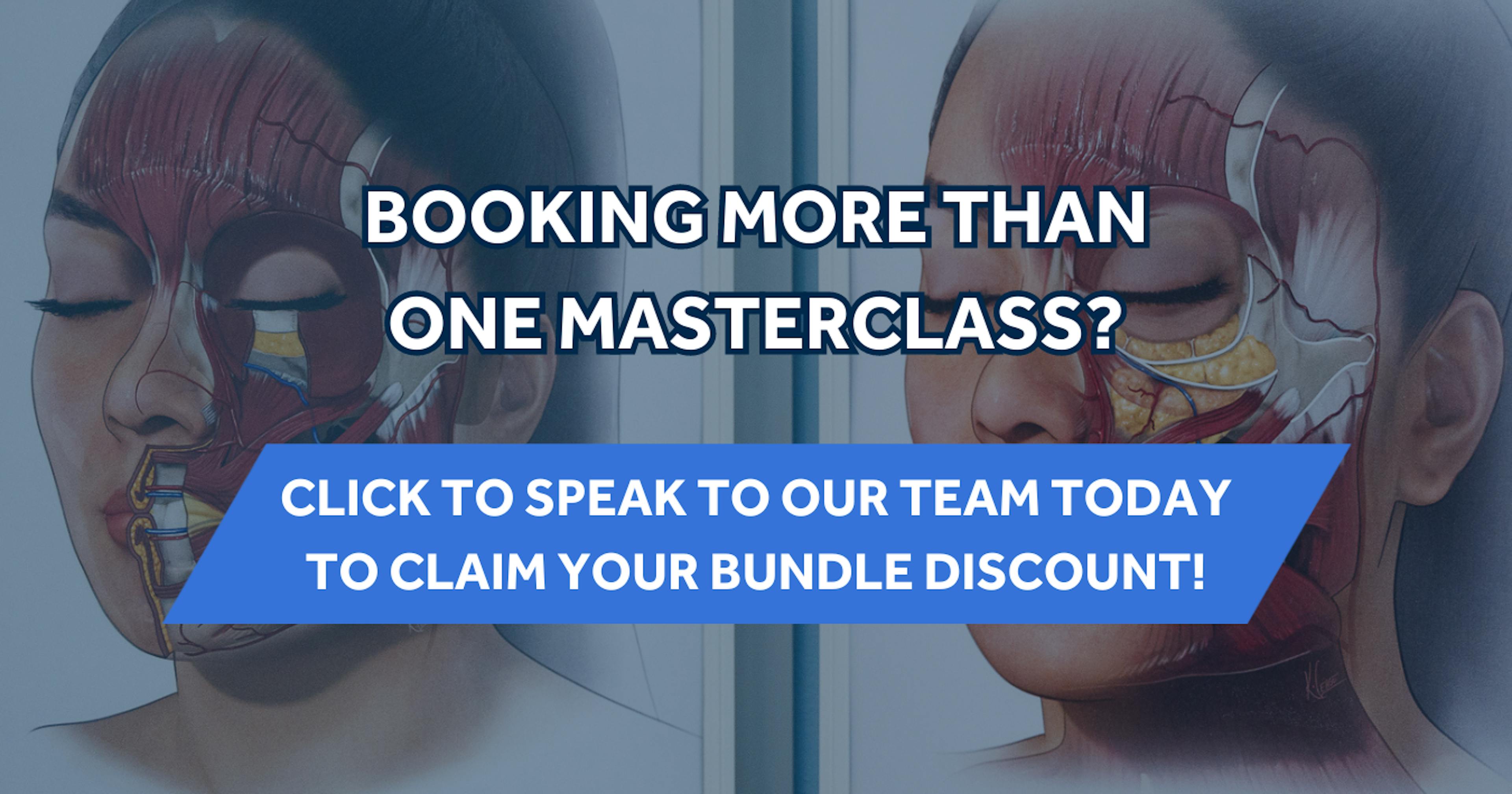 BANNER - Bundle discount on Cosmetic Injectables Masterclasses aesthetics training at Harley Academy