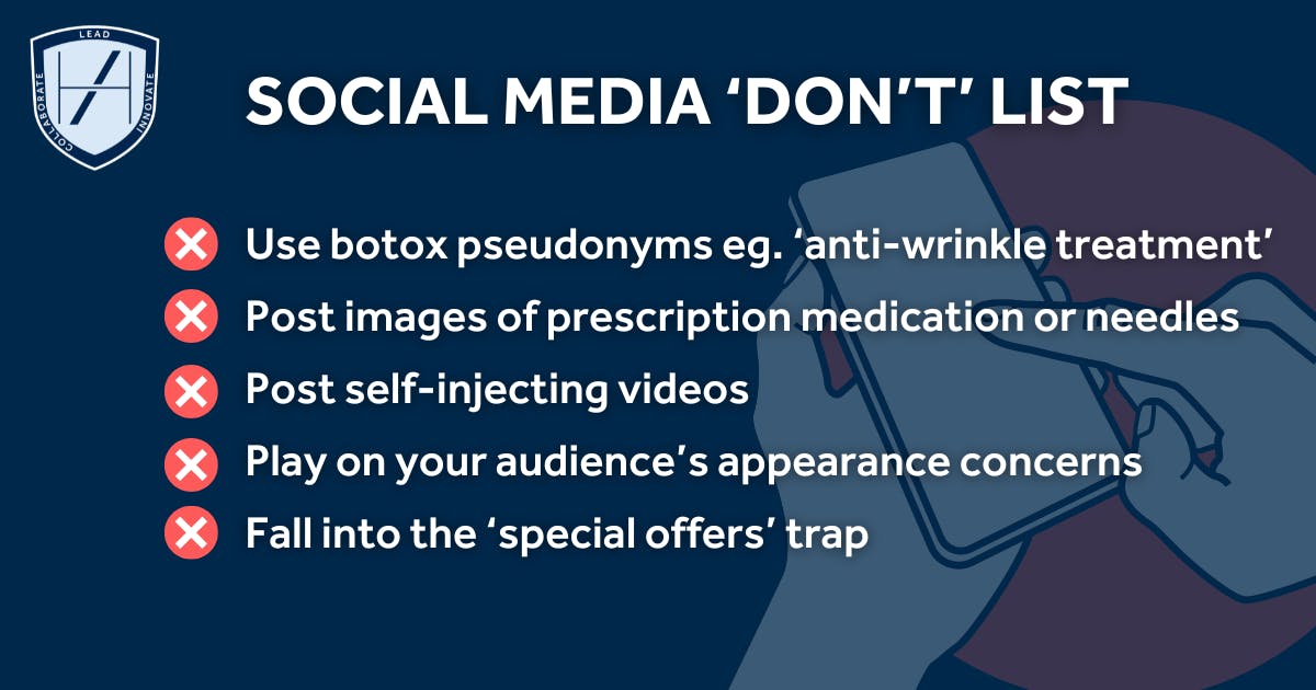 Social media content for aesthetic practitioners - what not to do