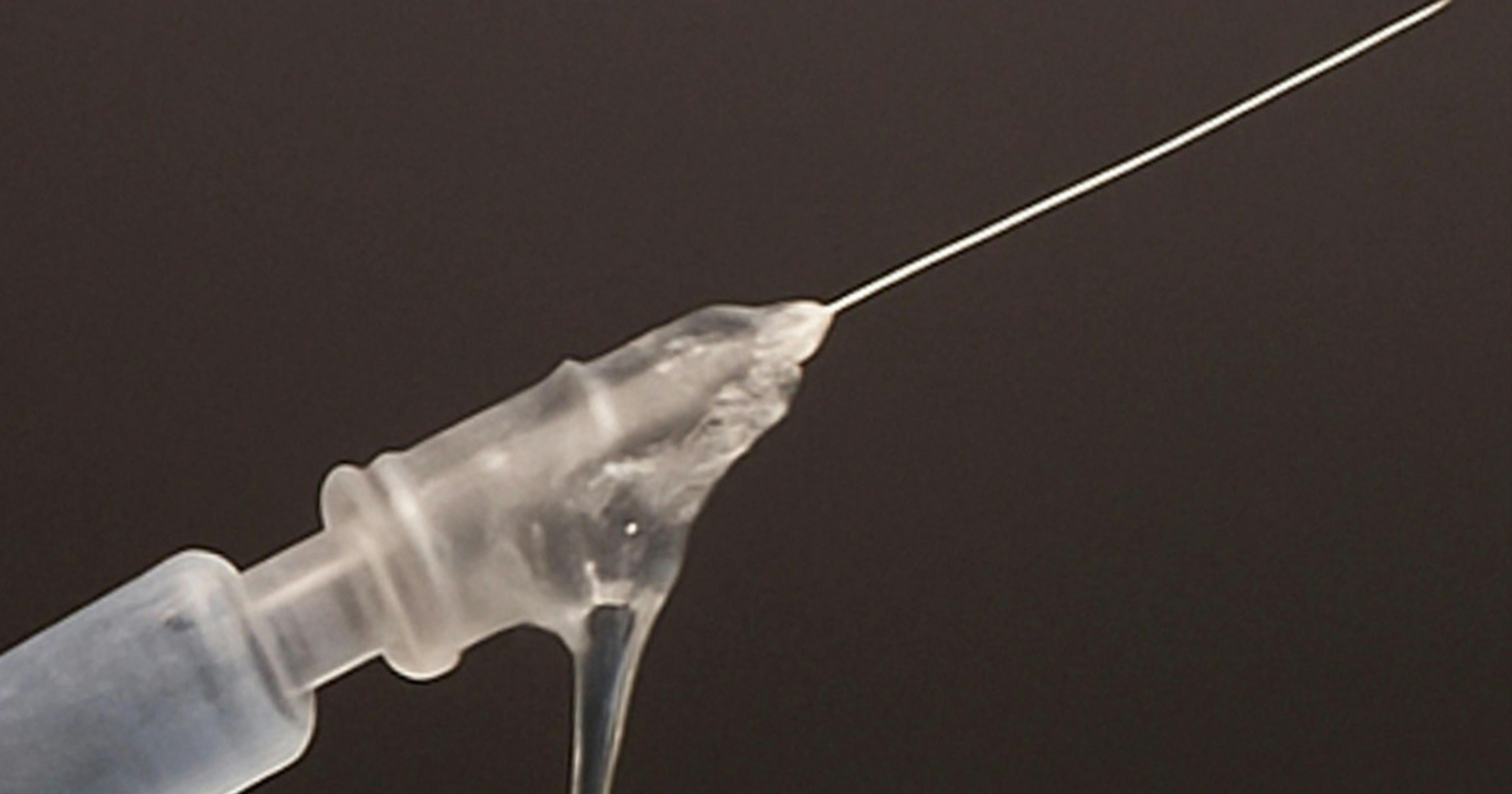 Leaking filler from needle hub - exploding dermal filler syringe
