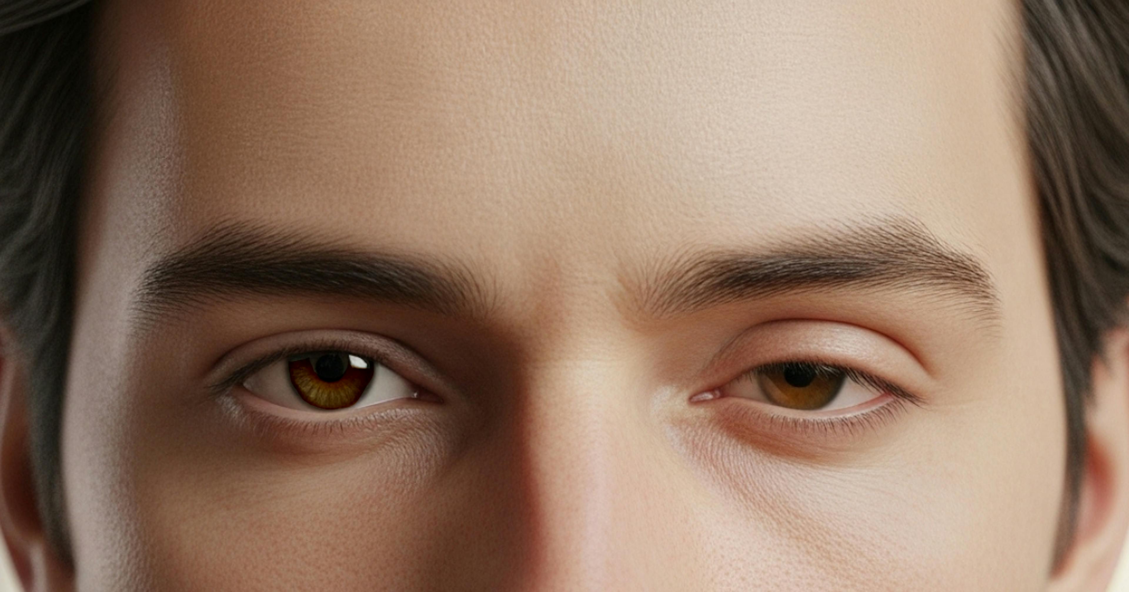 An example of eyelid ptosis - lid droop - botox complication