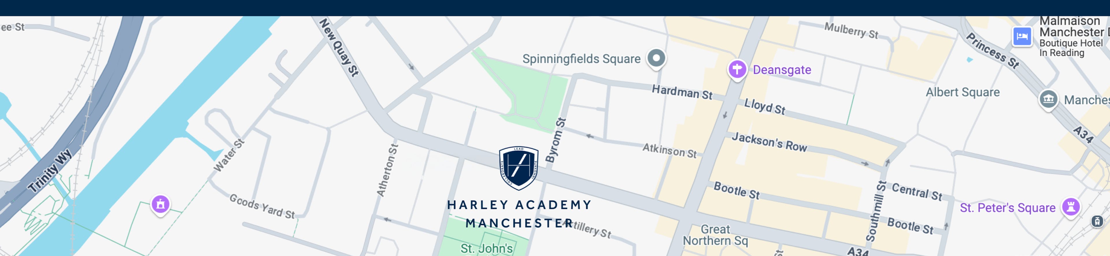 Harley Academy Manchester location map and directions