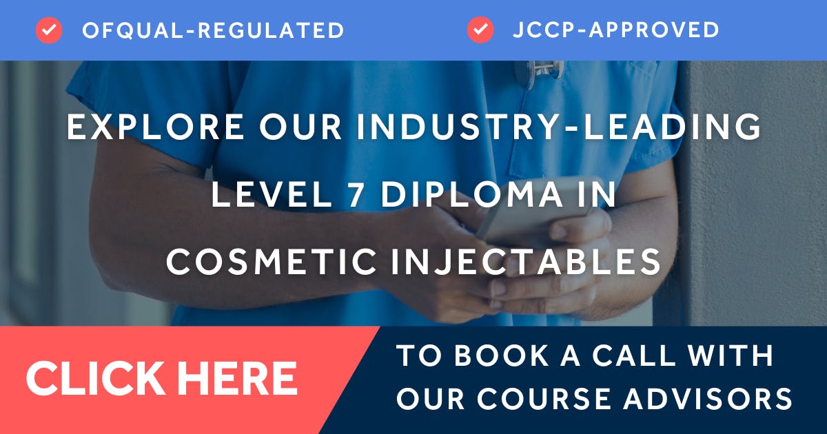 Accredited, regulated, JCCP-approved Level 7 postgraduate aesthetics training for healthcare professionals