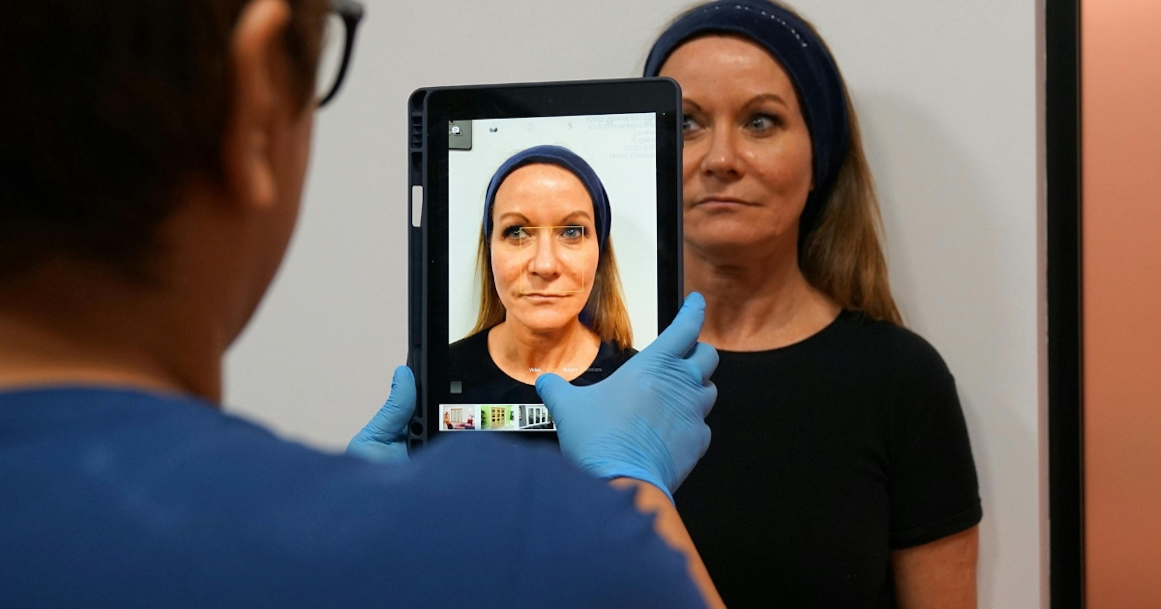 Taking images before aesthetic treatment at Harley Academy Level 7 mentoring session