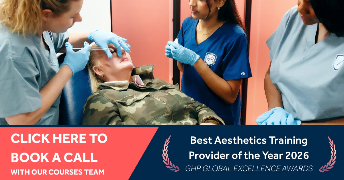 Book a call to learn more about medical aesthetics training courses for healthcare professionals with Harley Academy London Manchester