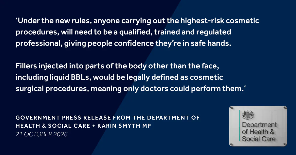 Aesthetics Regulation for High Risk Treatments Proposed for England - DHSC