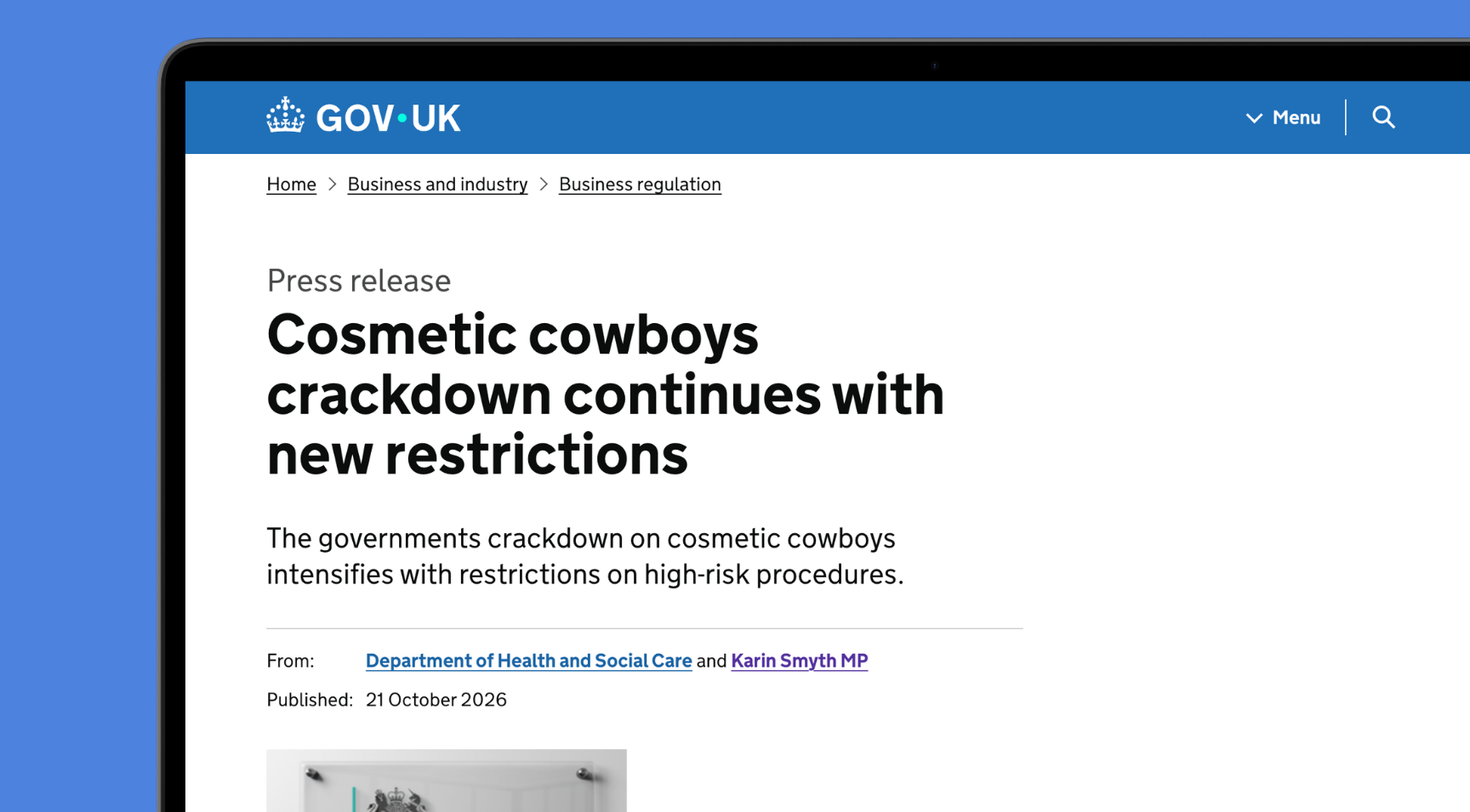 New Aesthetics Regulations Proposals for High Risk Treatments in England - DHSC