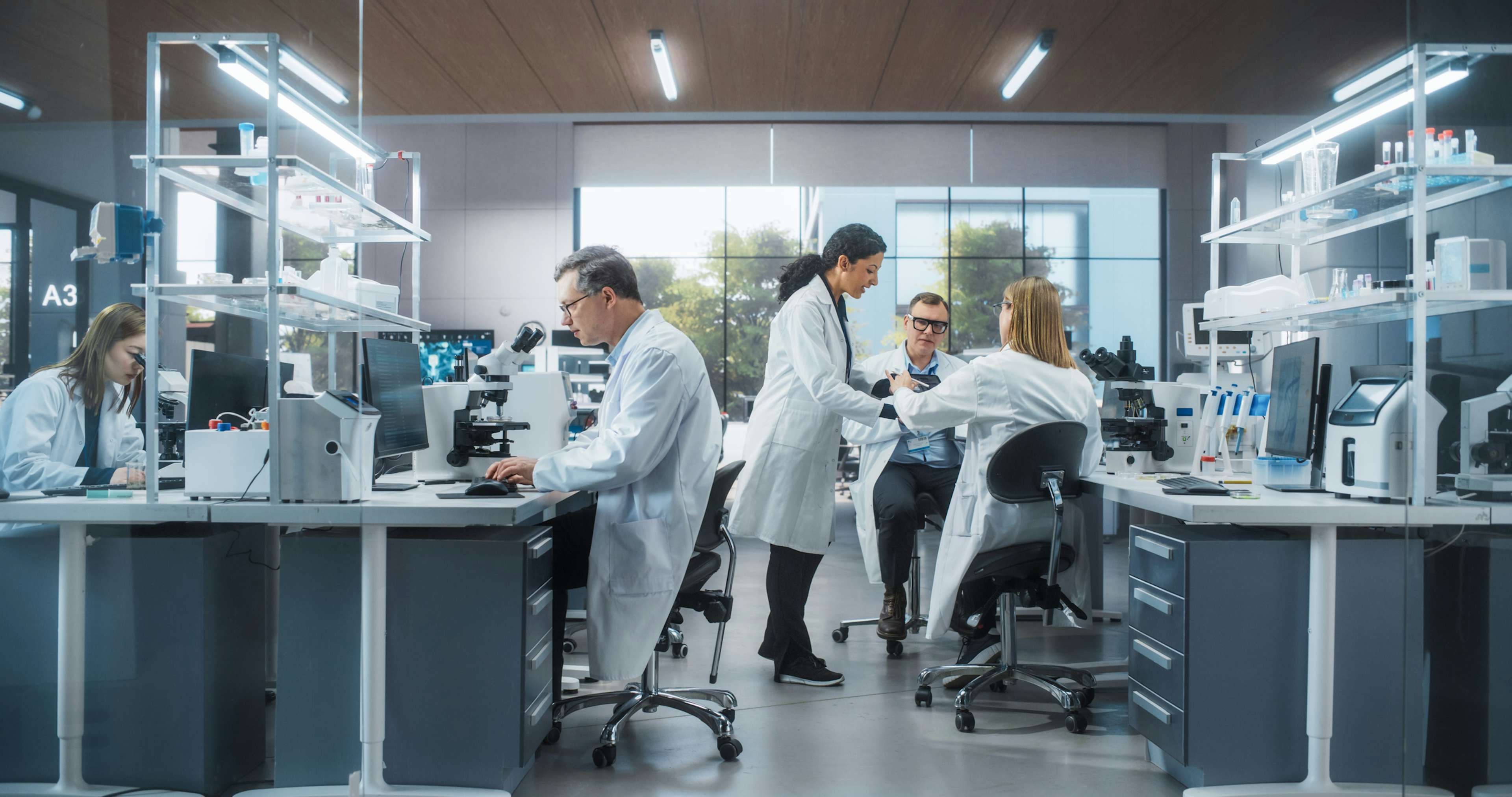 Medical researchers in a lab