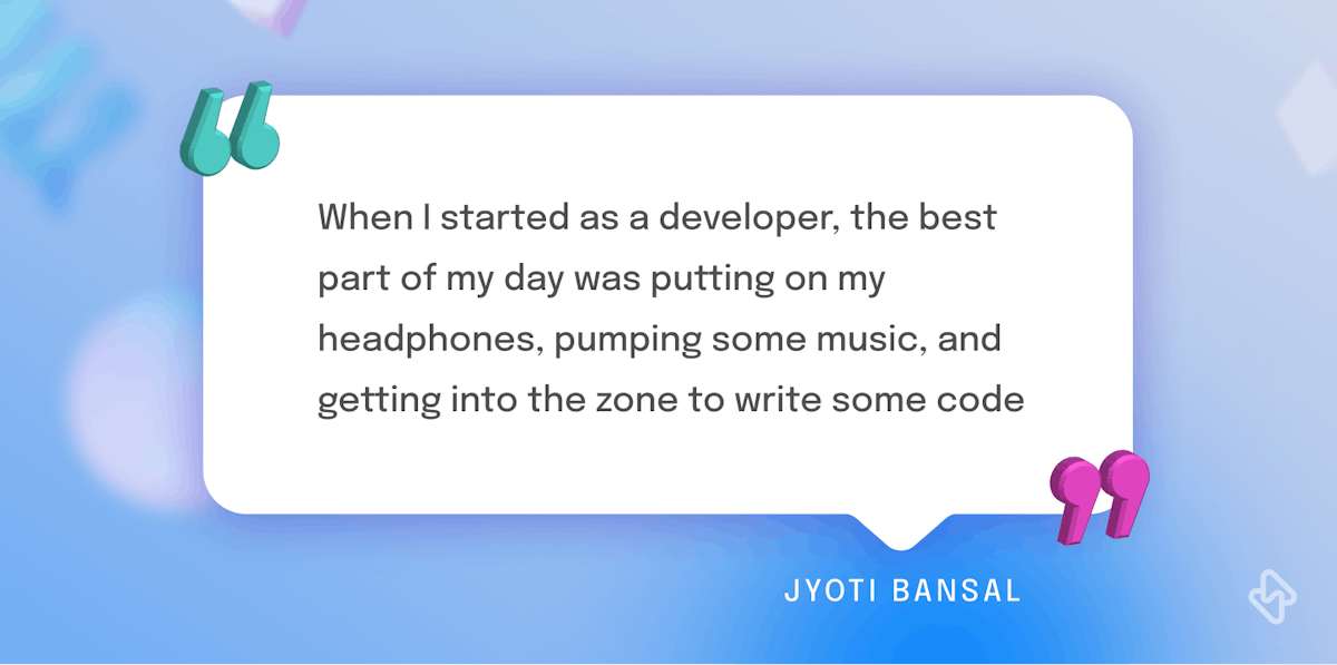 Jyoti Bansal quotes on developer toil 