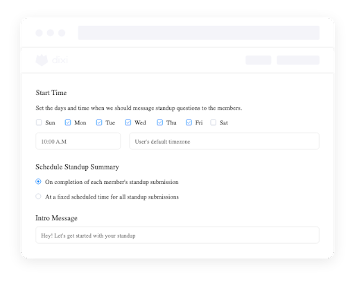 Dixi app for standup