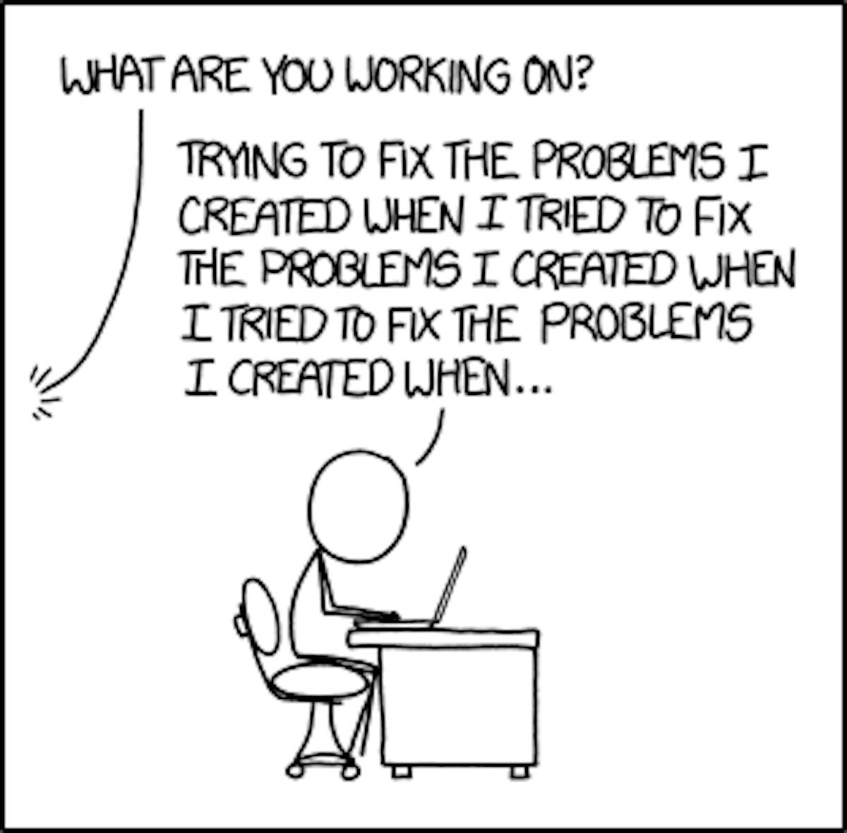Comic - Over optimizing of complicated code