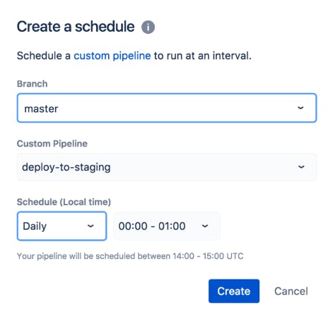 Schedule in Bitbucket
