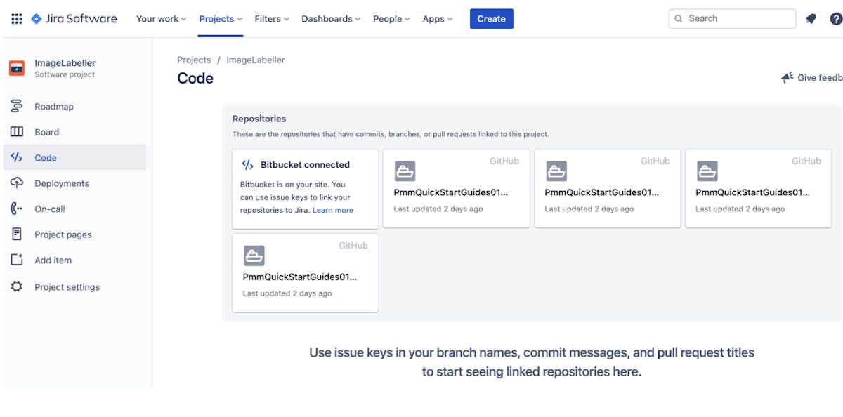 linking Jira project with repositories