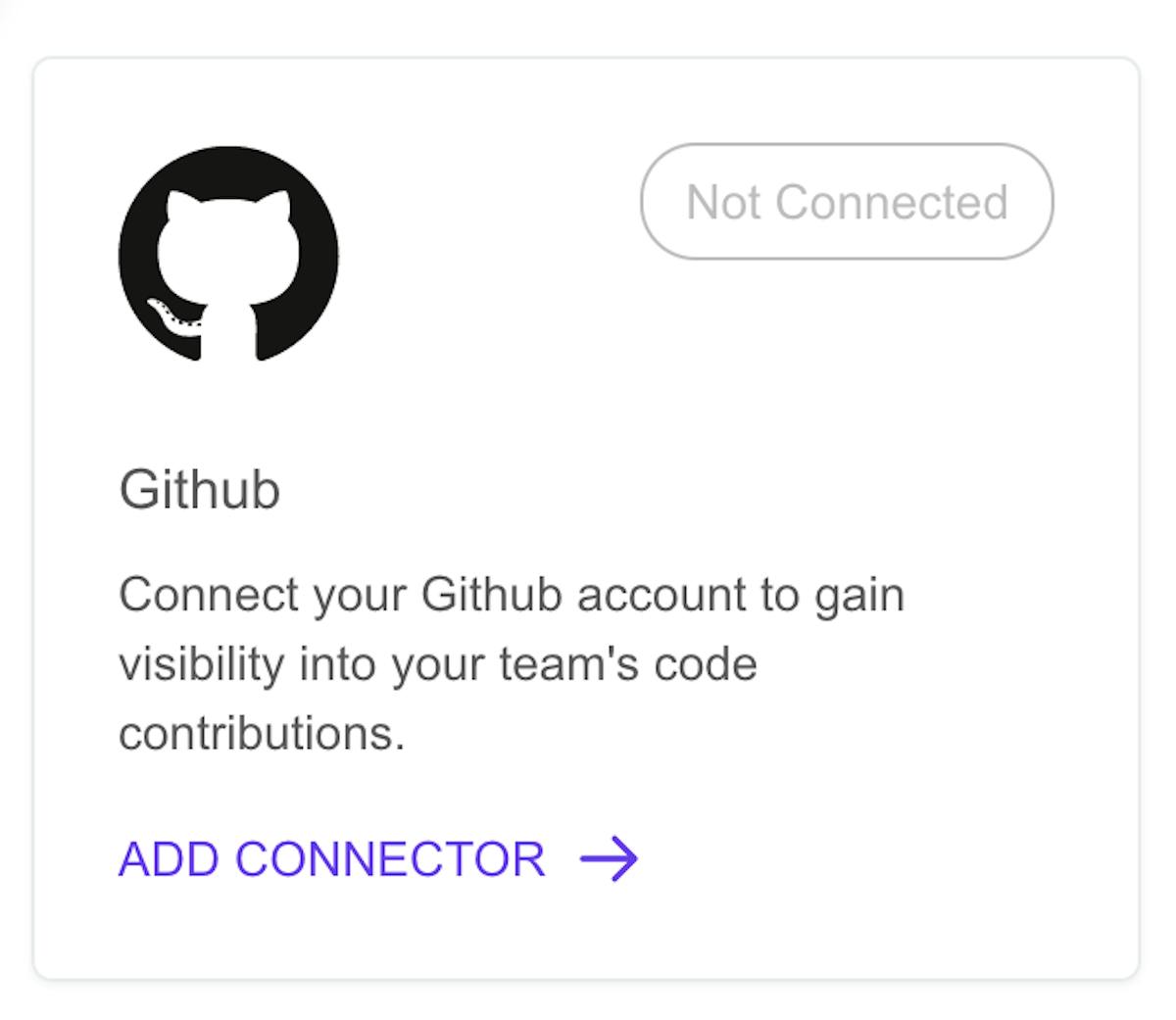 Add Github Connector with Hatica