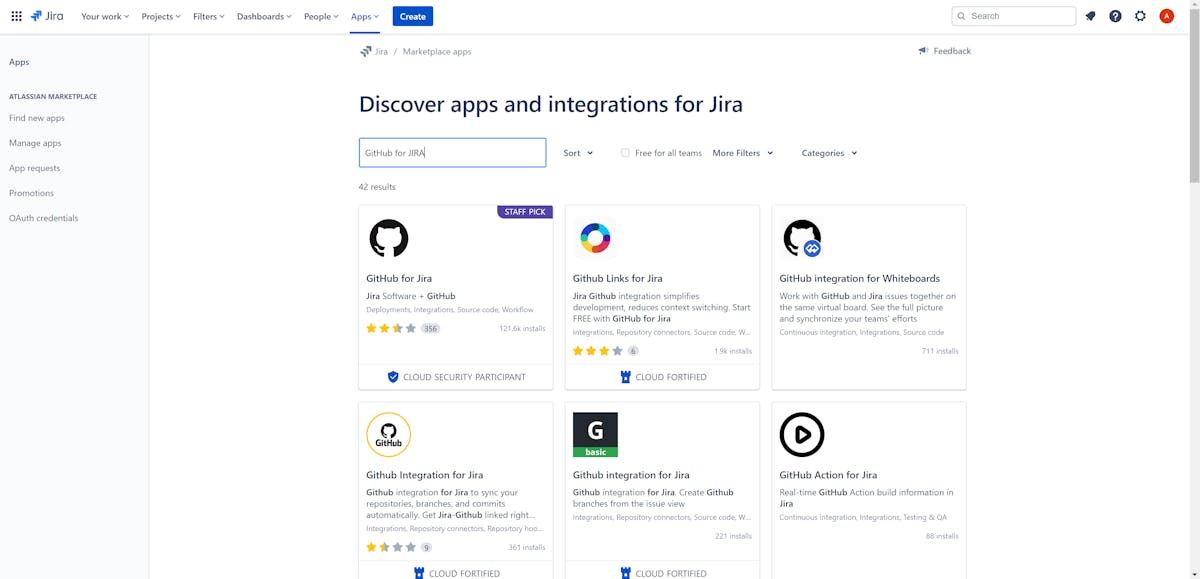 GitHub for Jira app