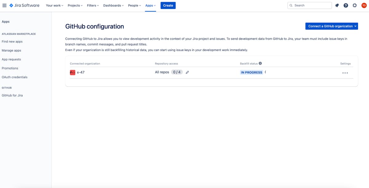 Jira GitHub configuration