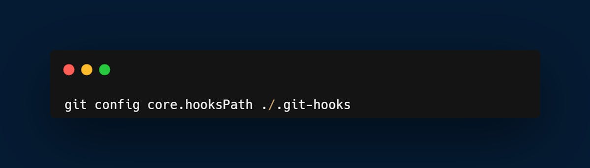 git configuration for pre-commit hook file