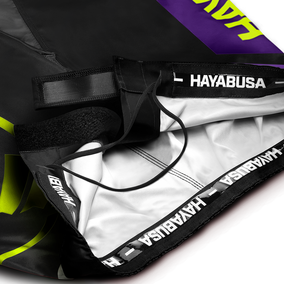 Black/Neon Icon Fight Short - Inner waist detail