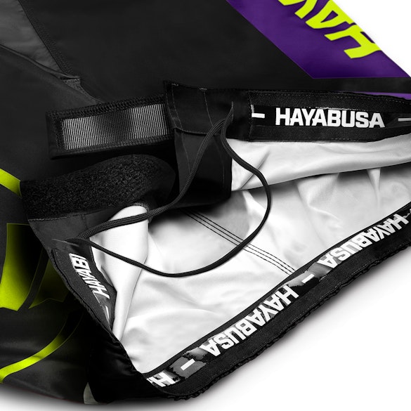 Black/Neon Icon Fight Short - Inner waist detail