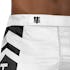 White/Black Icon Fight Shorts - Outer Waist Details