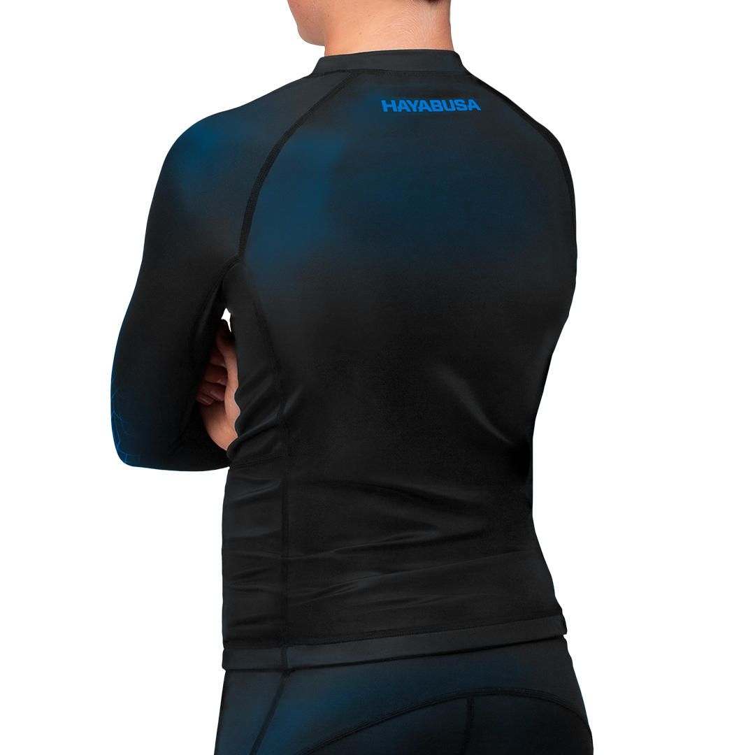 Blue Youth Geo Rash Guard Back View