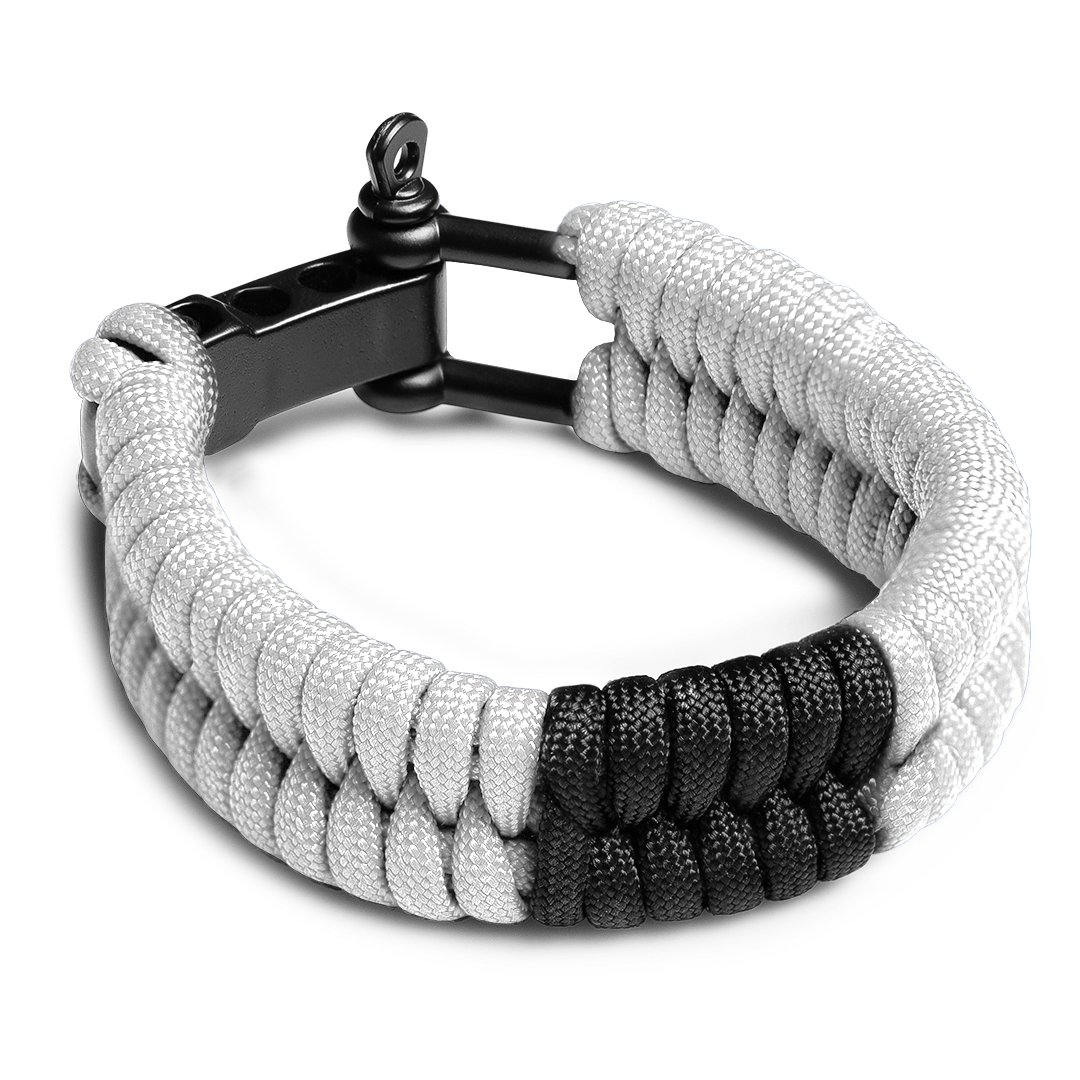 Paracord Jiu Jitsu Bracelet White
