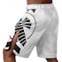 White/Black Icon Fight Shorts - Back with Left Perspective
