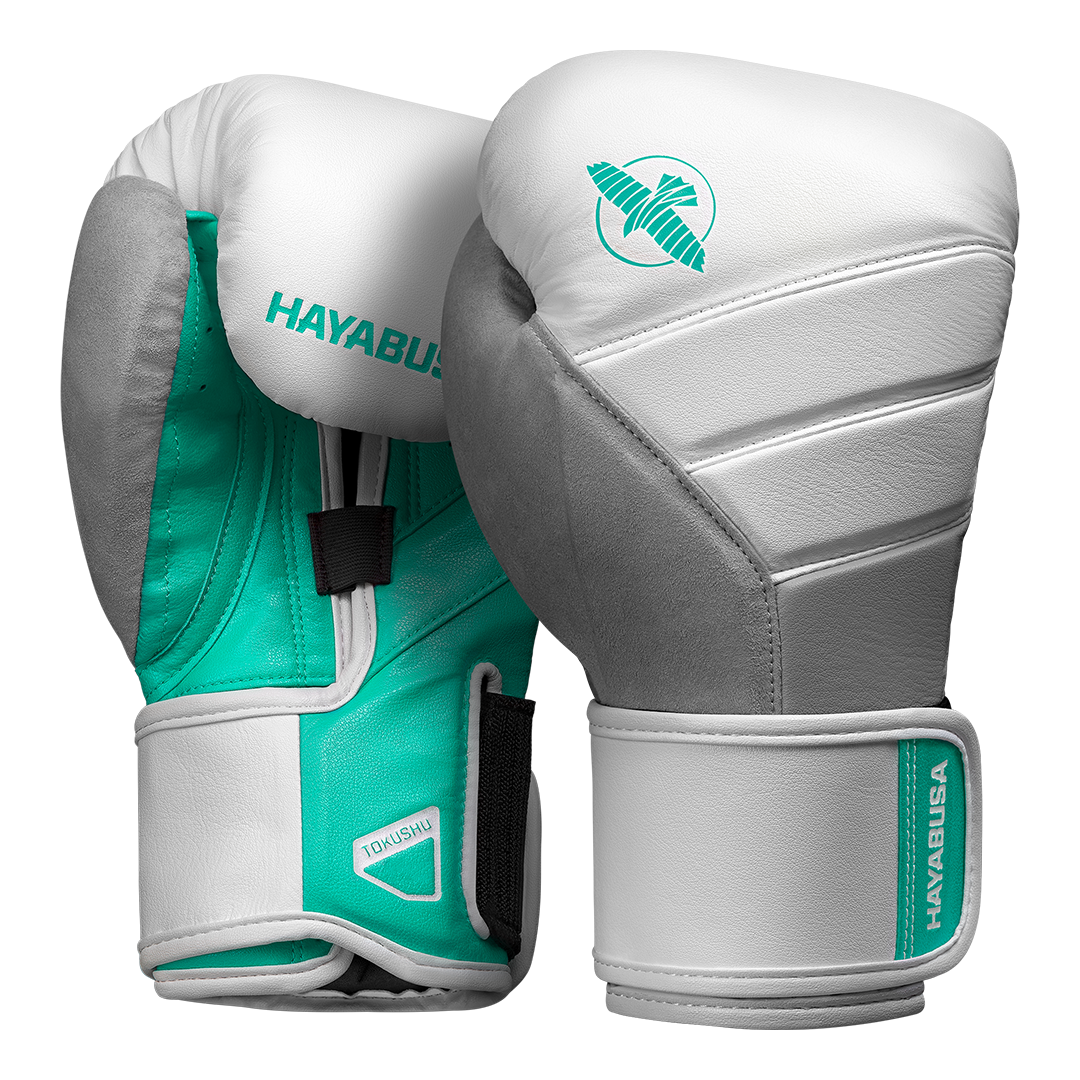 T3 Boxing Gloves White & Teal