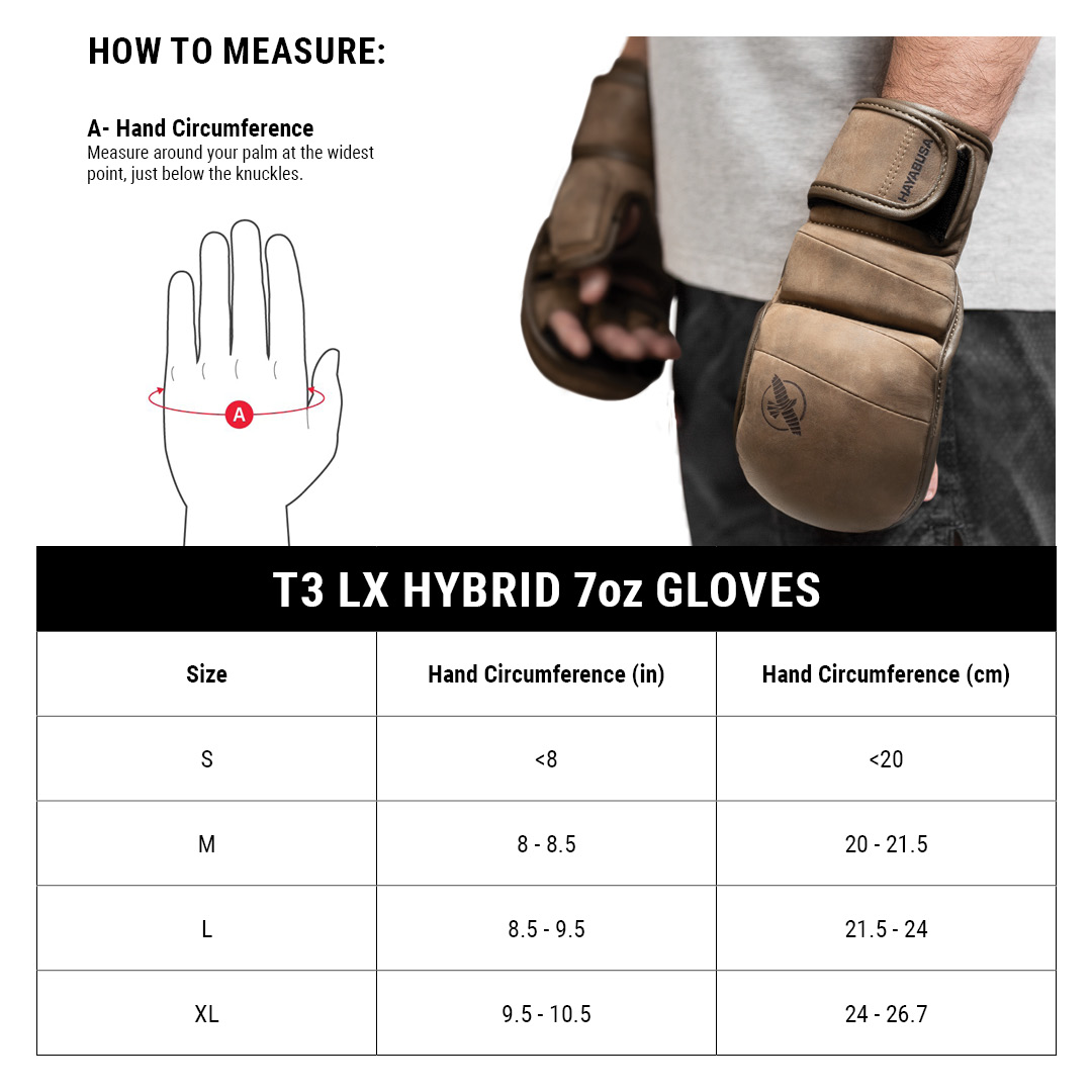 Hayabusa T3 LX 7oz Hybrid Gloves | MMA Training Gloves • Hayabusa