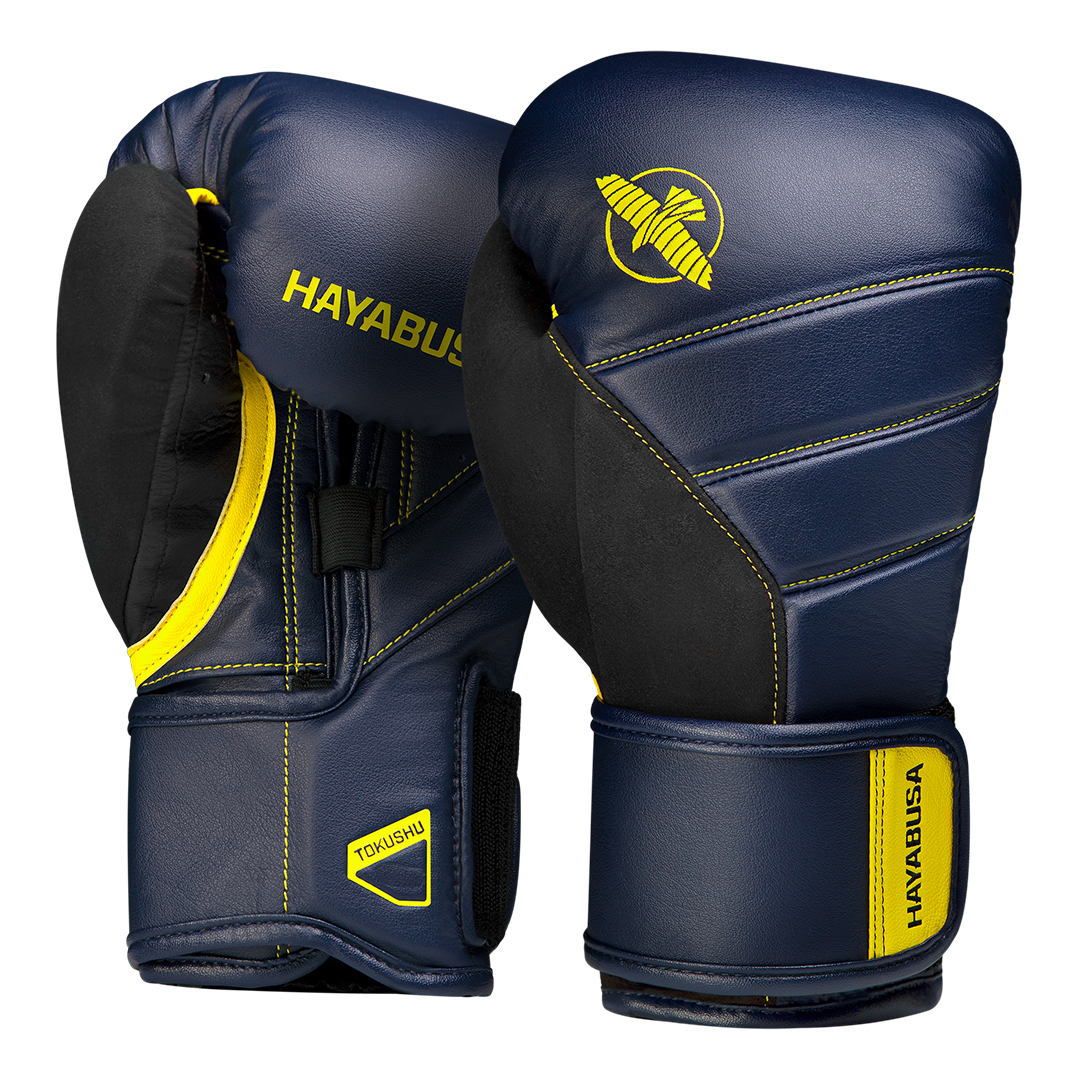 T3 Boxing Gloves Navy & Yellow