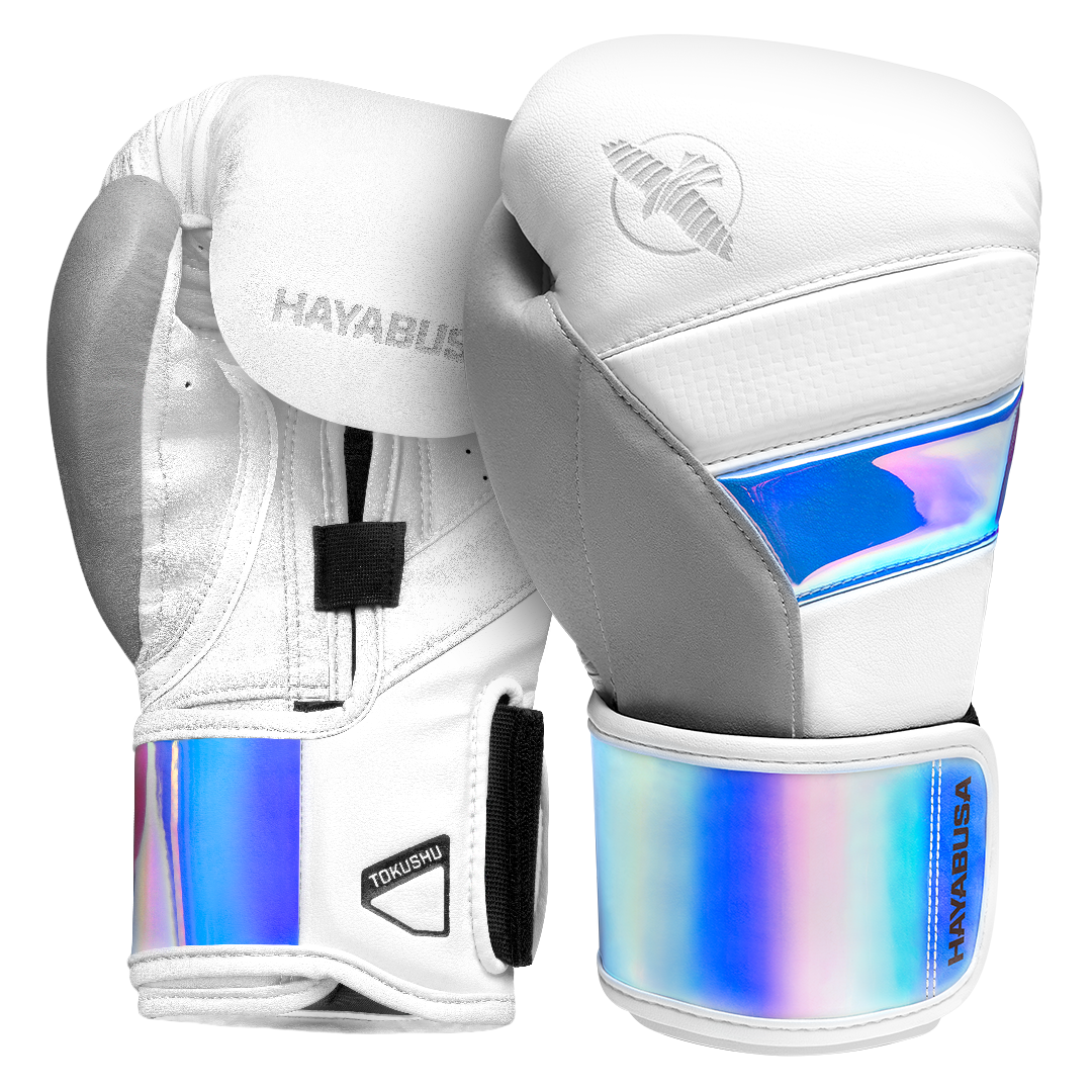 T3 Boxing Gloves White & Iridescent