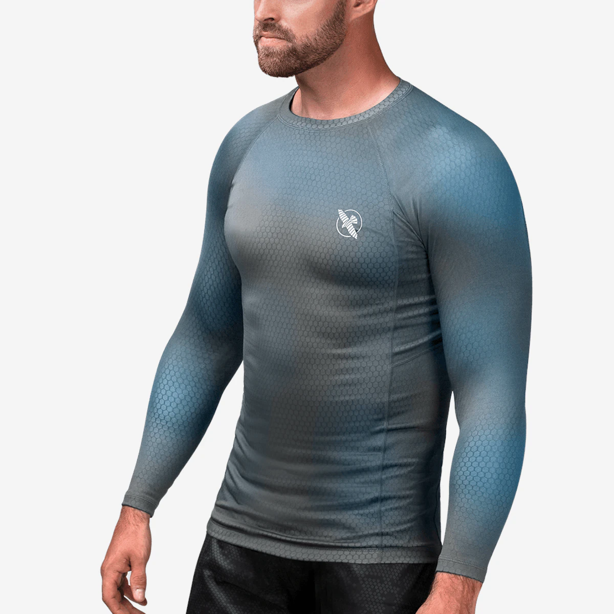 Hayabusa Geo BJJ Rash Guard a Maniche Corte Hayabusa Geo BJJ Rash Guard a Maniche Corte