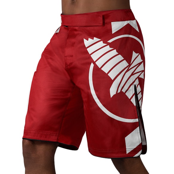 Red/White Icon Fight Shorts - Main Shot