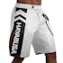 White/Black Icon Fight Shorts - Front with Right Perspective