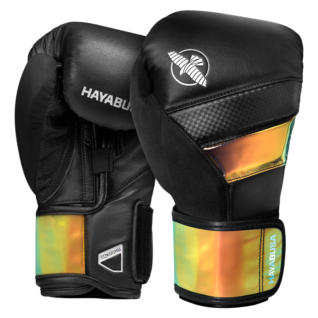 T3 Boxing Gloves Black & Iridescent