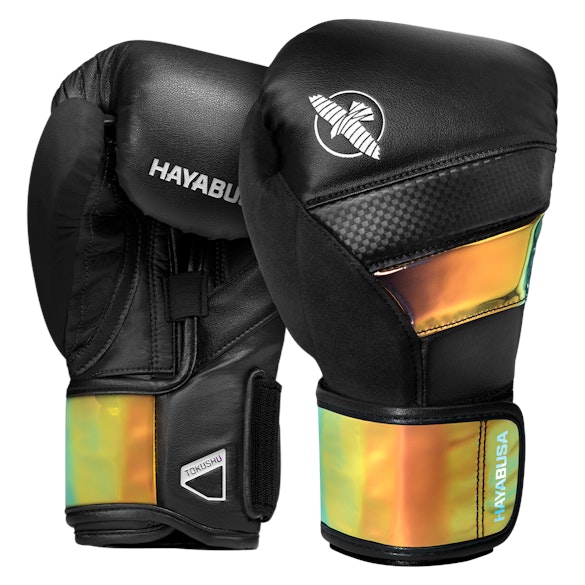 T3 Boxing Gloves Black & Iridescent