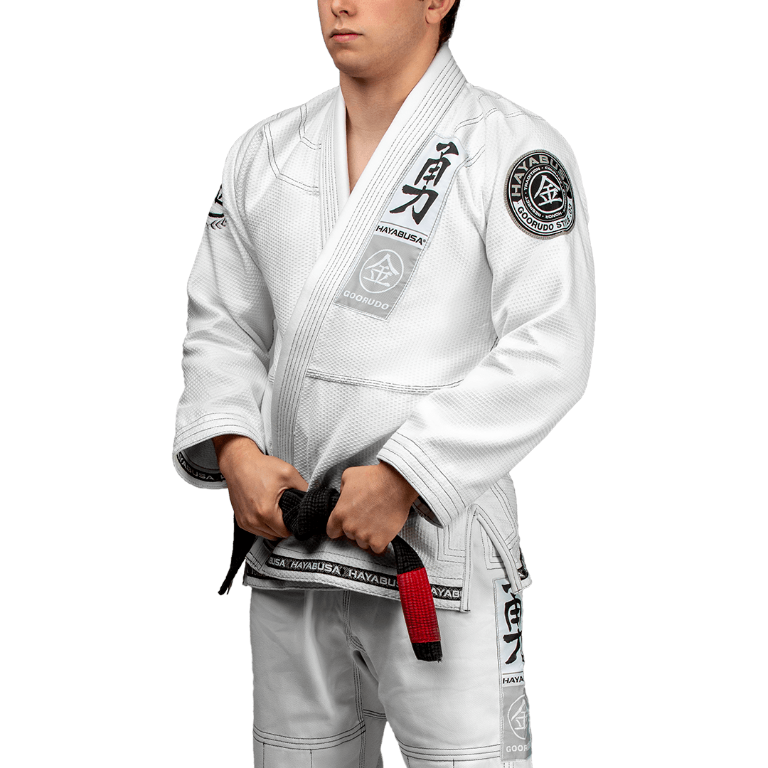 White Hayabusa Goorudo Gold Weave Jiu-Jitsu Gi