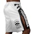 White/Black Icon Fight Shorts - Back with Left Perspective