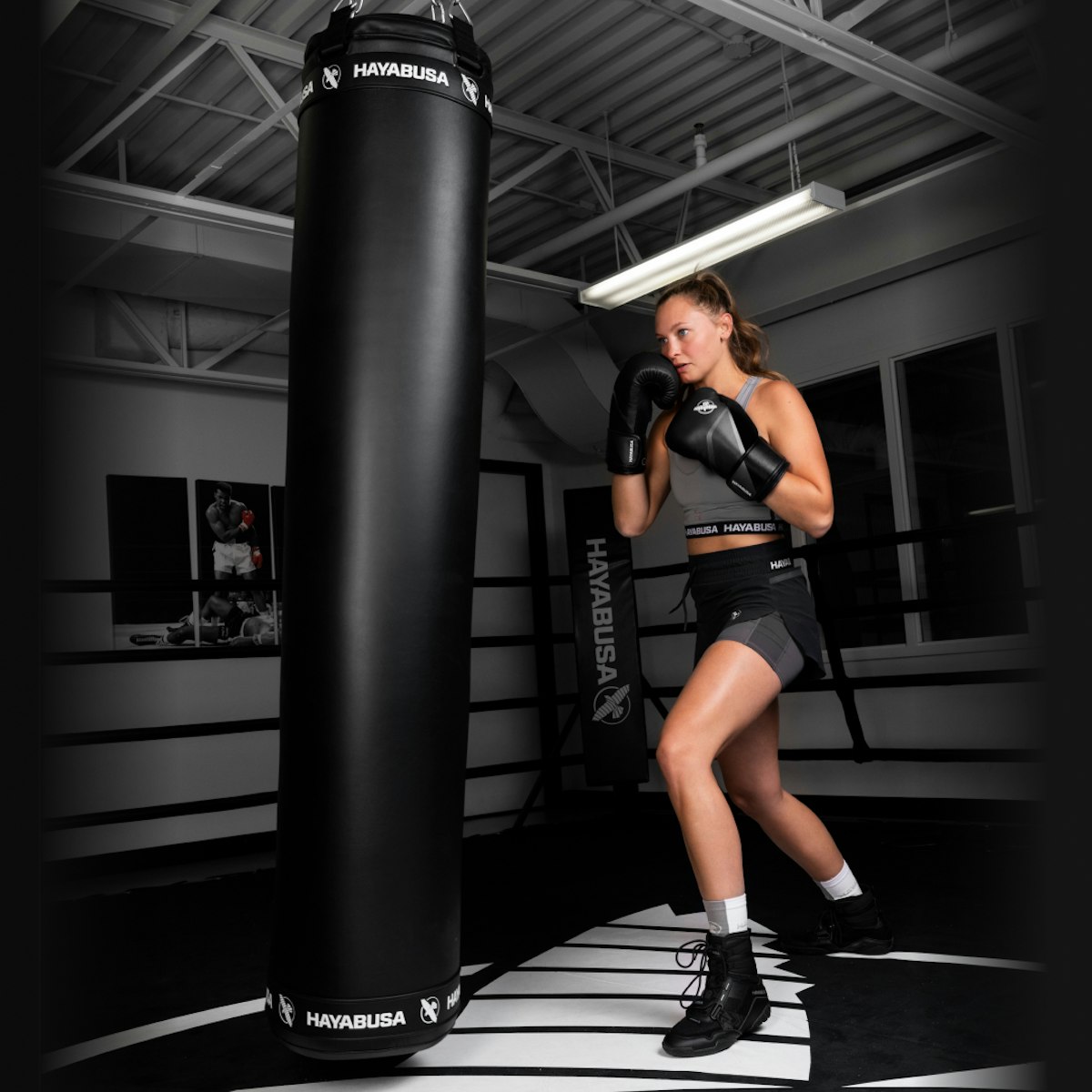 Muay Thai Round One Boxing Bag Thai Bag With Stand Leather