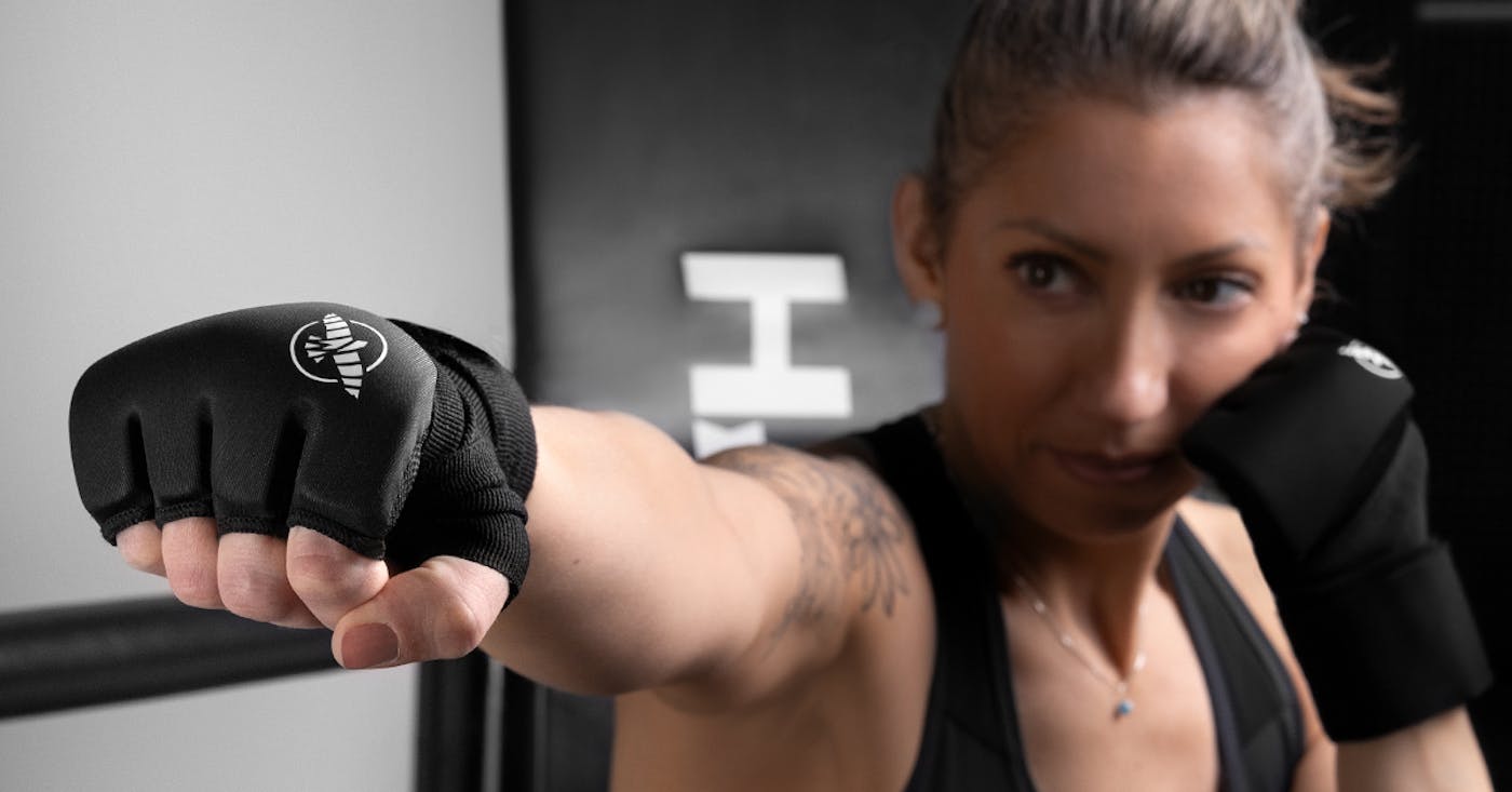 Professional Boxer Wearing Elite Quick Boxing Wraps to prevent injuries