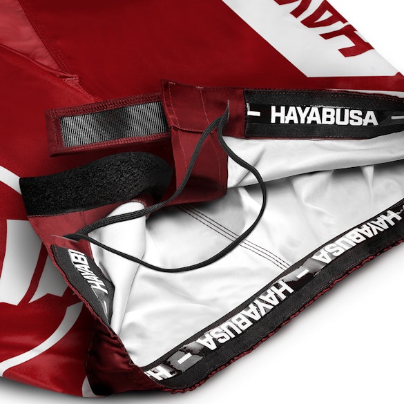 Red/White Icon Fight Shorts - Inner Waist Details