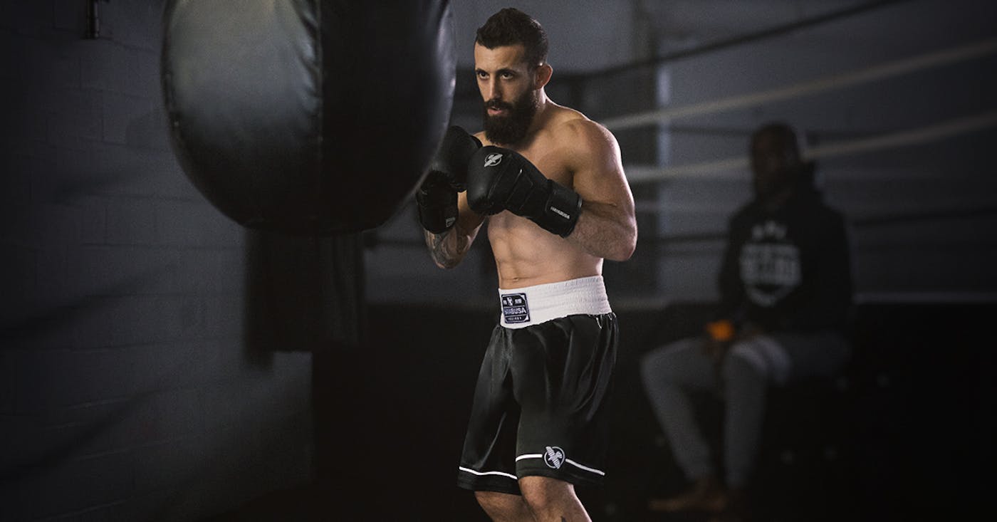 Orthodox stance: left foot forward, right foot back