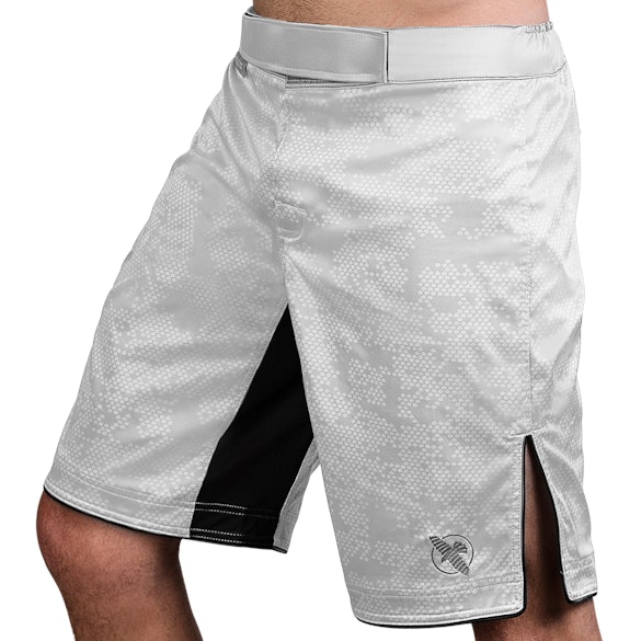 Hexagon Fight Shorts White