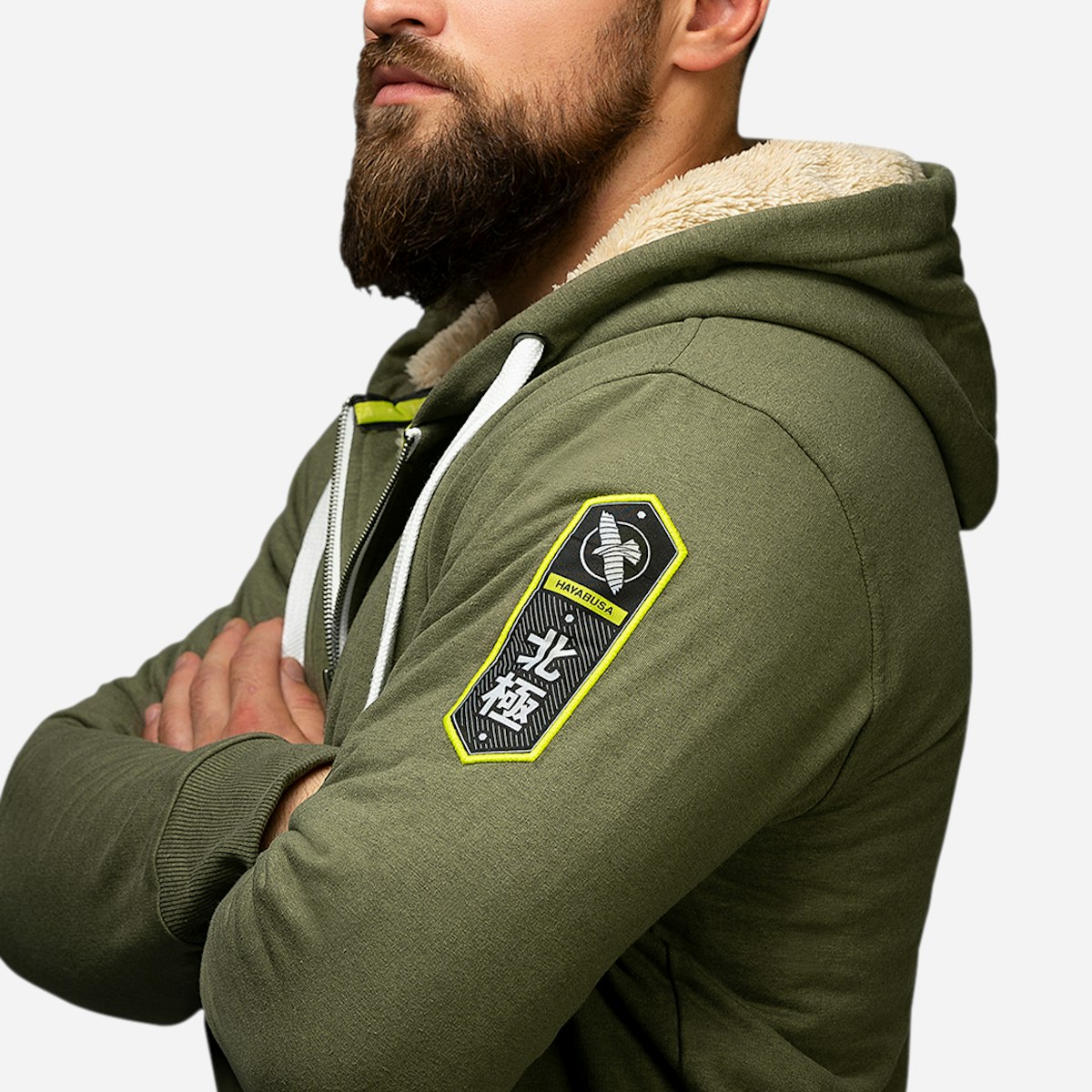 Glamsia fresh groove heavyweight sherpa lined sales full zip men's fleece hoodie