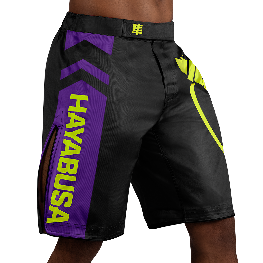 Black/Neon Icon Fight Short - Main shot with right perspective