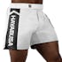 White/Black Hayabusa Mid-Thigh Icon Fight Shorts - Main shot w right side perspective